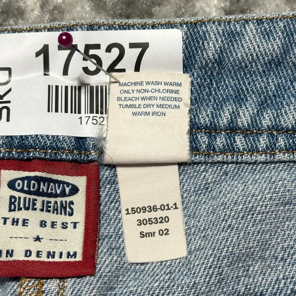 Old Navy Denim Skirt Women 16 Blue Excellent Button Front A-Line Mini Cotton